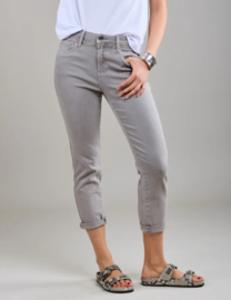 Toxik mom jeans lichtgrijs met strass L21295-3