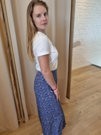 setje maxi-rok en T-shirt blauwe print