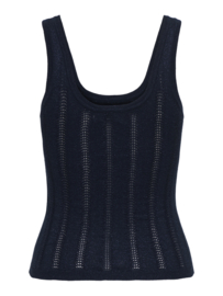 JDYBEAUTY S/L GLITTER STRUC TOP KNT marineblauw
