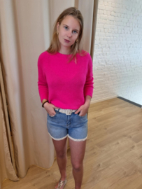 zachte trui alpacawol fuchsia