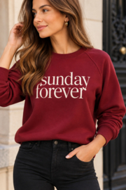Gevoerde warme sweater bordeaux