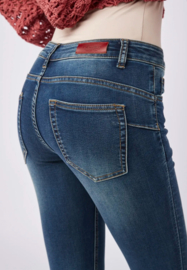 Toxik mediumhoge taille jogjeans donker denimblauw L21165-6