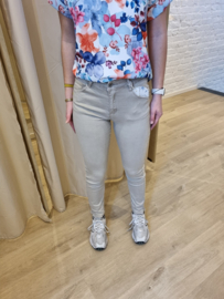 Onado middelhoge taille slim fit beige