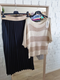 trui strepen beige