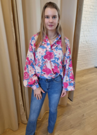 oversized blouse met bloemenprint