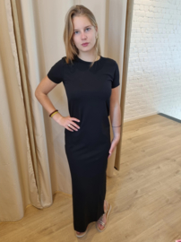 JDYAVA S/S O-NECK DRESS JRS DIA zwart