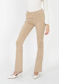 Hoge taille bootcut crèmebeige super stretch H6954