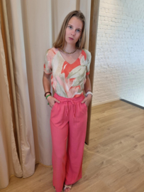 JDYSAY HW LINEN WIDE PANT WVN NOOS koraal