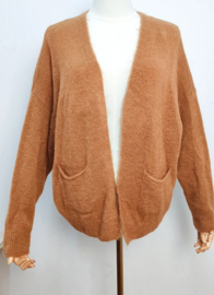 comfy cardigan camel