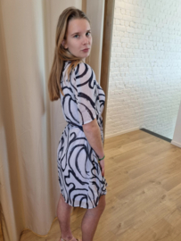 jurk met voile wit/lila JDYJENIFY