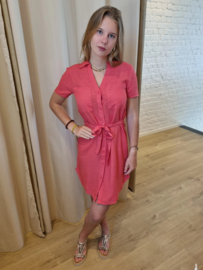 JDYCAYA LINEN S/S SHIRT DRESS WVN DIA koraal