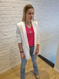 T-shirt hartjes fuchsia