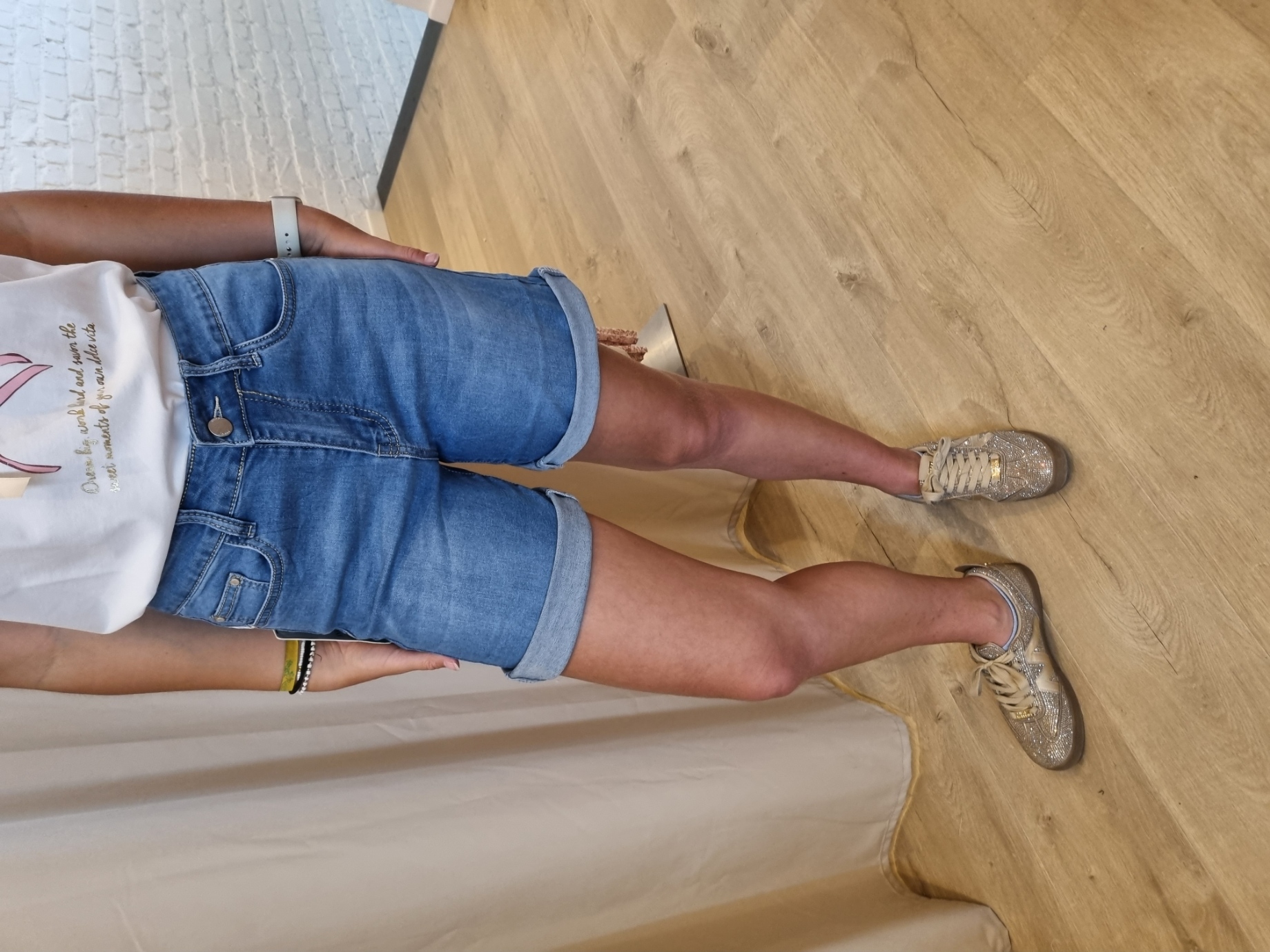 super stretch shortje jeans ALH1581