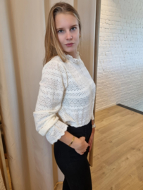 kanten bloesje met leuk accent aan de mouwtjes