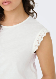 JDYSALVA LIFE S/L CROCHET TOP JRS NOOS wit