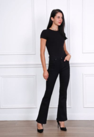 Hoge taille bootcut jeans zwart