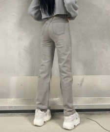 silver metallic pants wide fit