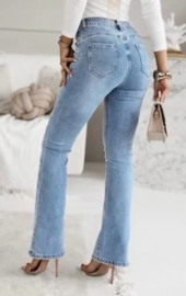 EB100 middelhoge taille bootcut lichtblauw