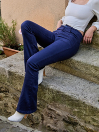 Hoge taille bootcut blauw super stretch H6954