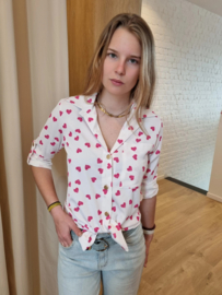 hemdje met fuchsia hartjes