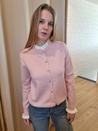 trui in dunnere stof met kraagje lichtroze