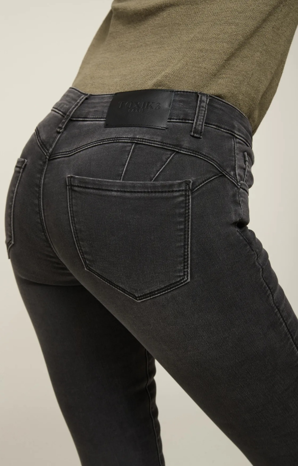 Toxik super push up washed dark grey L21164-14