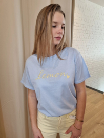 T-shirt lemon blauw