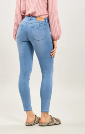 Toxik mediumhoge taille light bleached denim super push up L21164-18