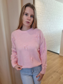 trui met strikjes roze