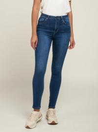 Toxik hoge taille donker jeansblauw L 185-J86