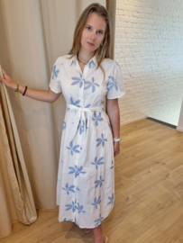 katoenen jurk met blauwe broderie suzzy&milly