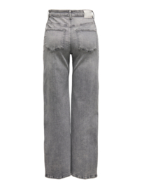 Hoge taille wide jeans JDY lichtgrijs