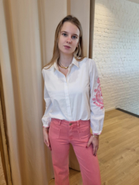 hemdje met broderie licht koraalroze