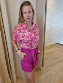 losser hemdje met fuchsia motief
