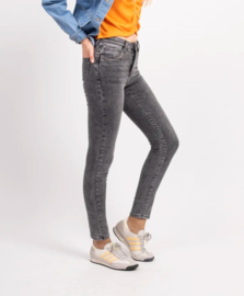 Toxik donkergrijze push up jeans met strass H2557-1