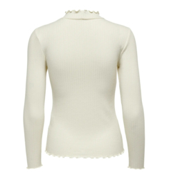 JDYFRANSISKA L/S HI-NCK TOP JR NOOS longsleeve beige