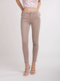 Toxik skinny hoge taille rose poudrée L1700-29