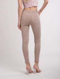 Toxik skinny hoge taille rose poudrée L1700-29