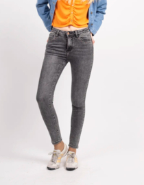 Toxik donkergrijze push up jeans met strass H2557-1