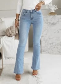 EB100 middelhoge taille bootcut lichtblauw