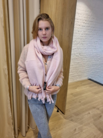 mohair cardigan baby roze