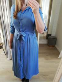 maxi-jurk jeansblauw