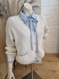 JDYCLOUD LIFE L/S BOW SHIRT WVN lichtblauw