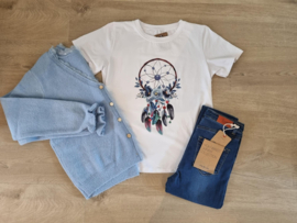 cardigan met kant lichtblauw
