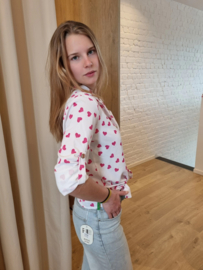 hemdje met fuchsia hartjes
