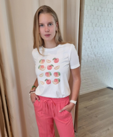 T-shirt perzikjes JDY