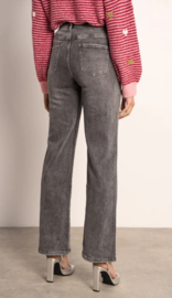 Sister wide jeans met hoge taille en super stretch gebleekt grijs