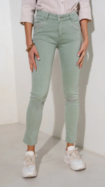 Onado slim jeans met detail kaki H2594