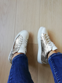 sneaker goud en dierenprint 2757