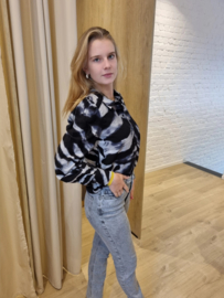 hemdje grafische print grijstinten JDY